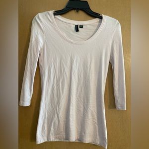 CYNTHIA ROWLEY Pale Pink Scoop Neck Top